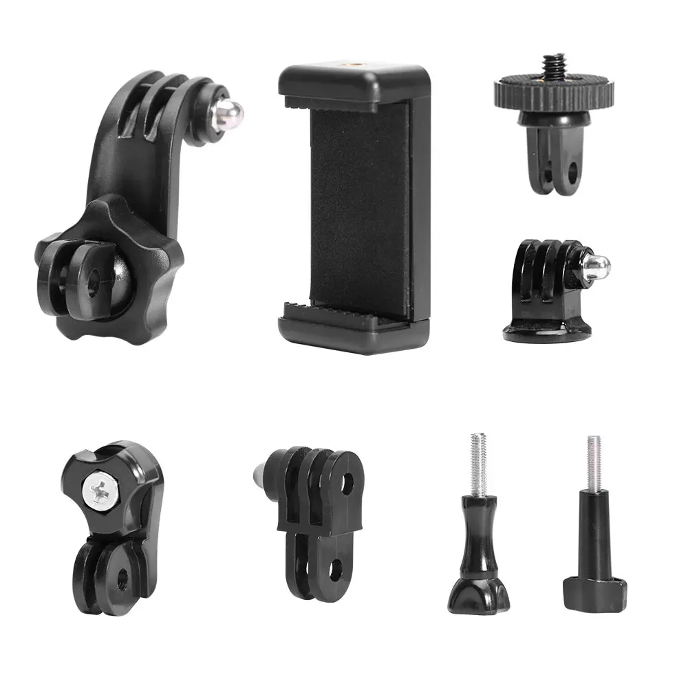 

Action Camera Adapter Set for GoPro Hero 13 12 11 10 9 8 DJI osmo Action 5 4 Selfie Stick Neck Motorcycle Cycling Mount Adapter