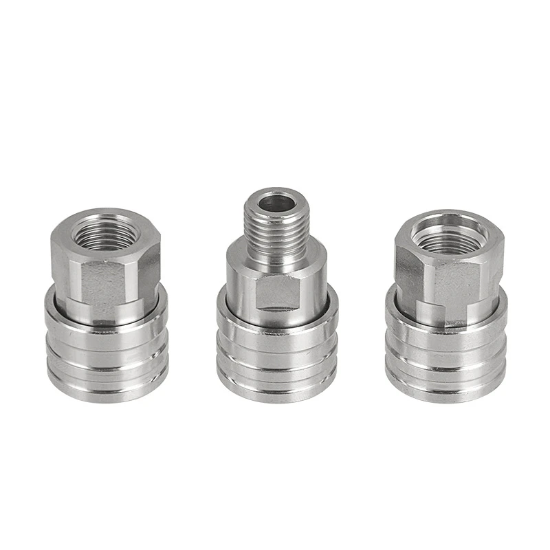 SS 1/4 Quick Connector Holder With Various Fitting Thread M14 G1/4 For High Pressure Car Wash Gun Quick Coupling Adapter image 5