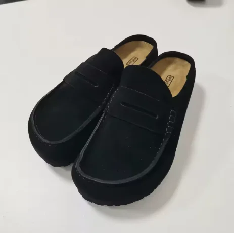 Retro Neapolitaanse stijl suède schoenen voor heren en dames, veelzijdige casual instappers, platte, ademende schoenen met zachte zool, voor dagelijks gebruik.