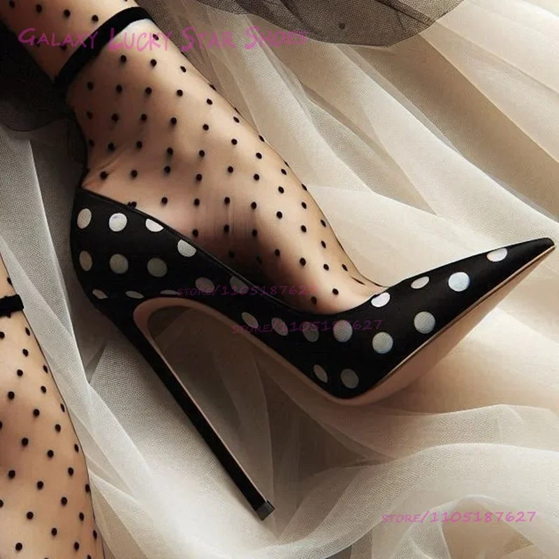 2026 الفتيات أسود حقيقي أبيض رصدت الساتان مضخة وأشار خنجر الصنادل الأنيقة الصيف 12 سنتيمتر النساء مكتب سيدة المرقعة الأحذية