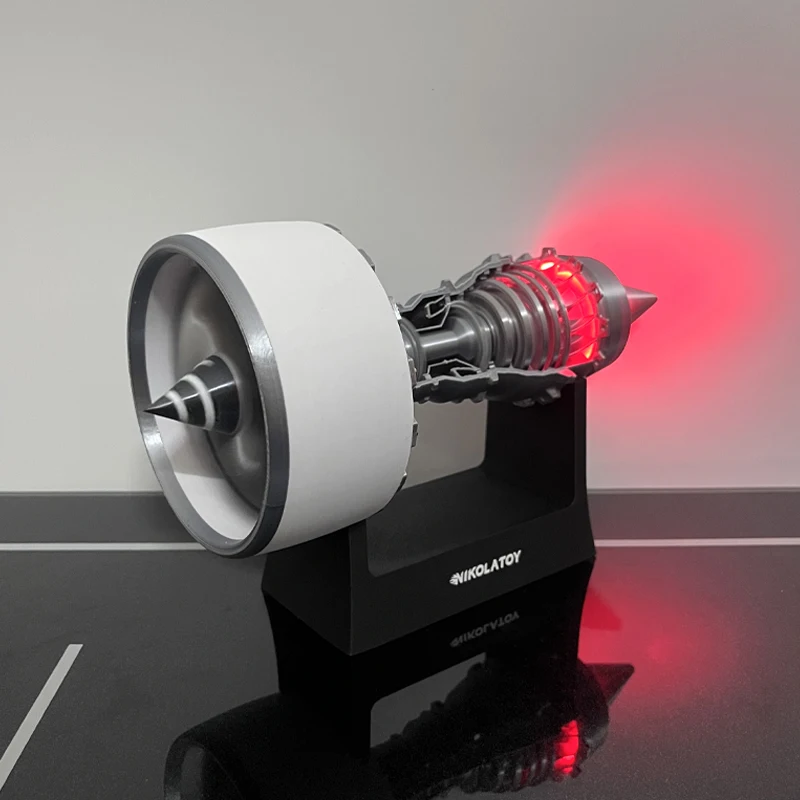 23CM Battery Powered Turbofan Engine Model  Exquisite Miniature Turbofan Engine Toy