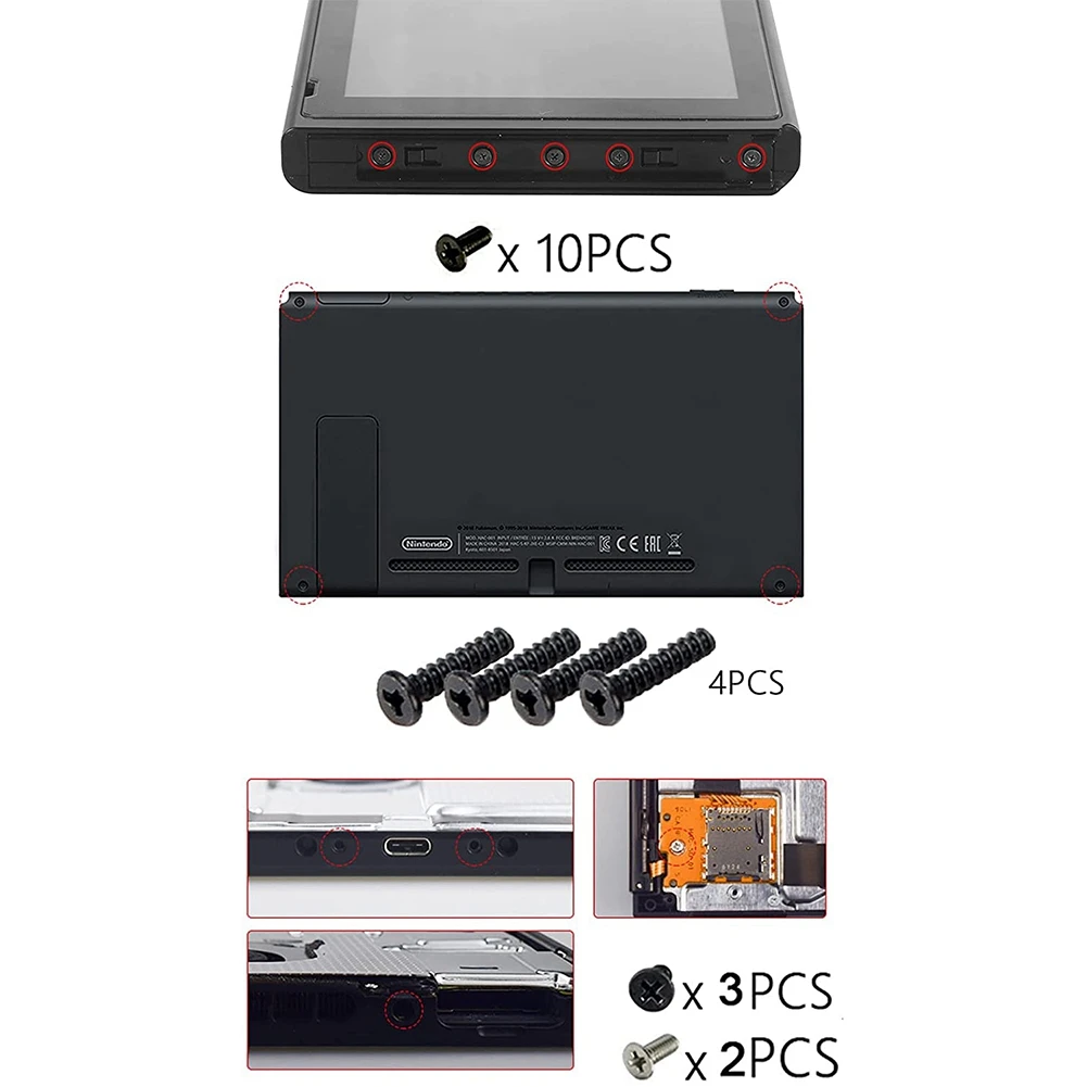 Kit de reparación de placa de ranura para tarjeta micro-sd, piezas de repuesto para Nintendo Switch, Ns, Tf, Sd