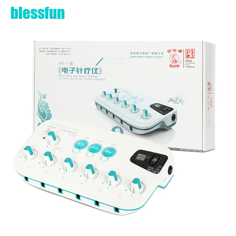 6-Output Electrical Acupuncture Needle Muscle Stimulator Electroacupuncture Therapeutic Apparatus Massager Device