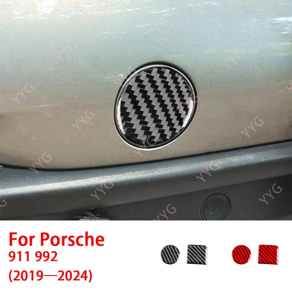 

YYG For Porsche 911 992 2019—2023 Carbon Fiber Outer Tailer Hook Panel Car Interior Accessories Cover Trim Sticker Modification