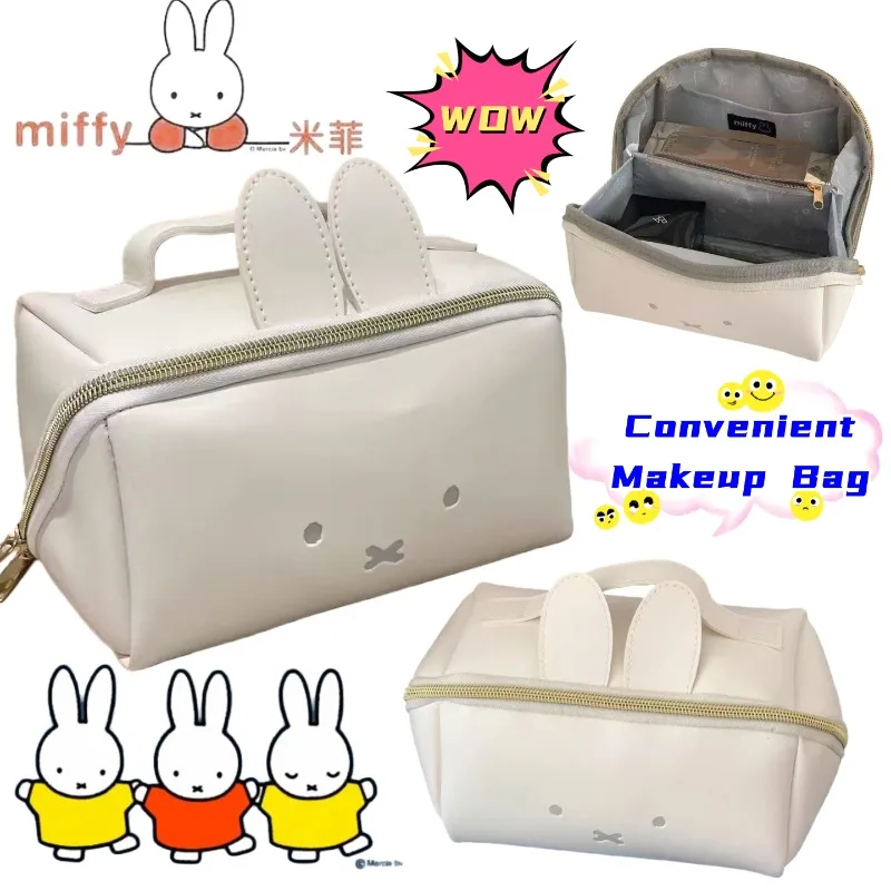 

New Miffy Cute Design Handheld Makeup Bag Convenient Large-Capacity Multifunctional Storage Bag for Business Trips and Travel