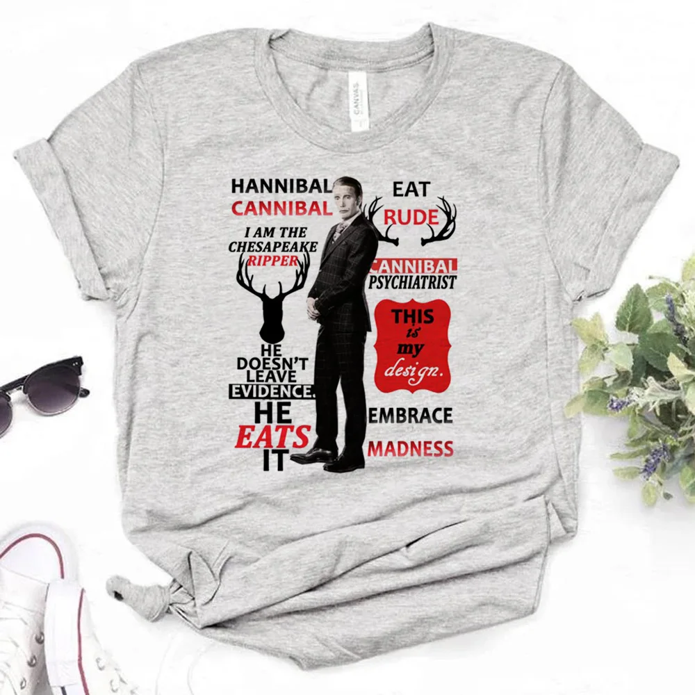 Hannibal Tee women designer funny harajuku t-shirts girl manga Japanese designer clothes