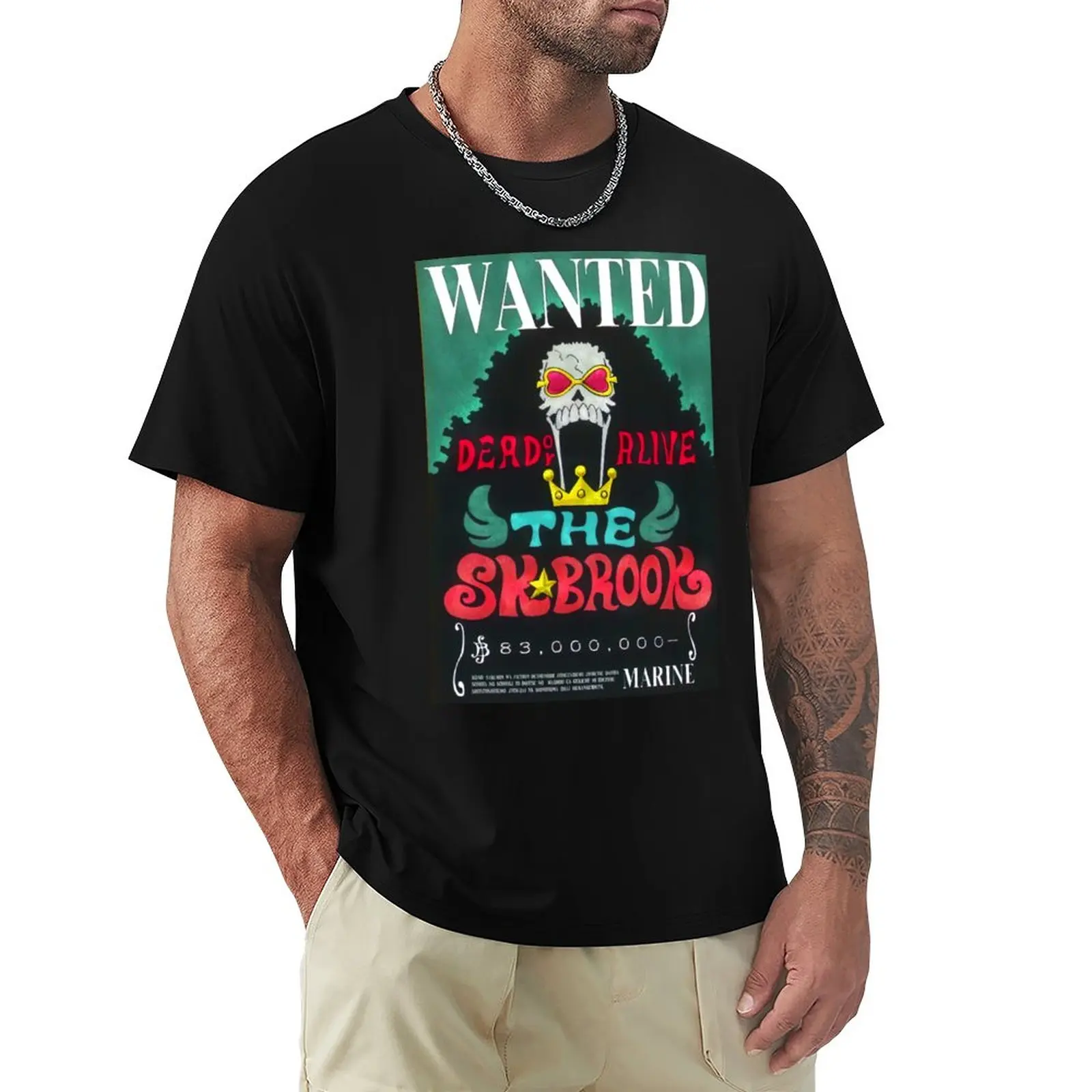 Brook Soul King Anime T-Shirt summer tops kawaii clothes oversized t shirts for men