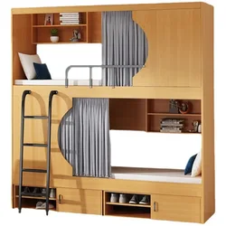 All-inclusive bed, space capsule bunk  school solid wood, simple adult  hostel bunk  apartment esports hote