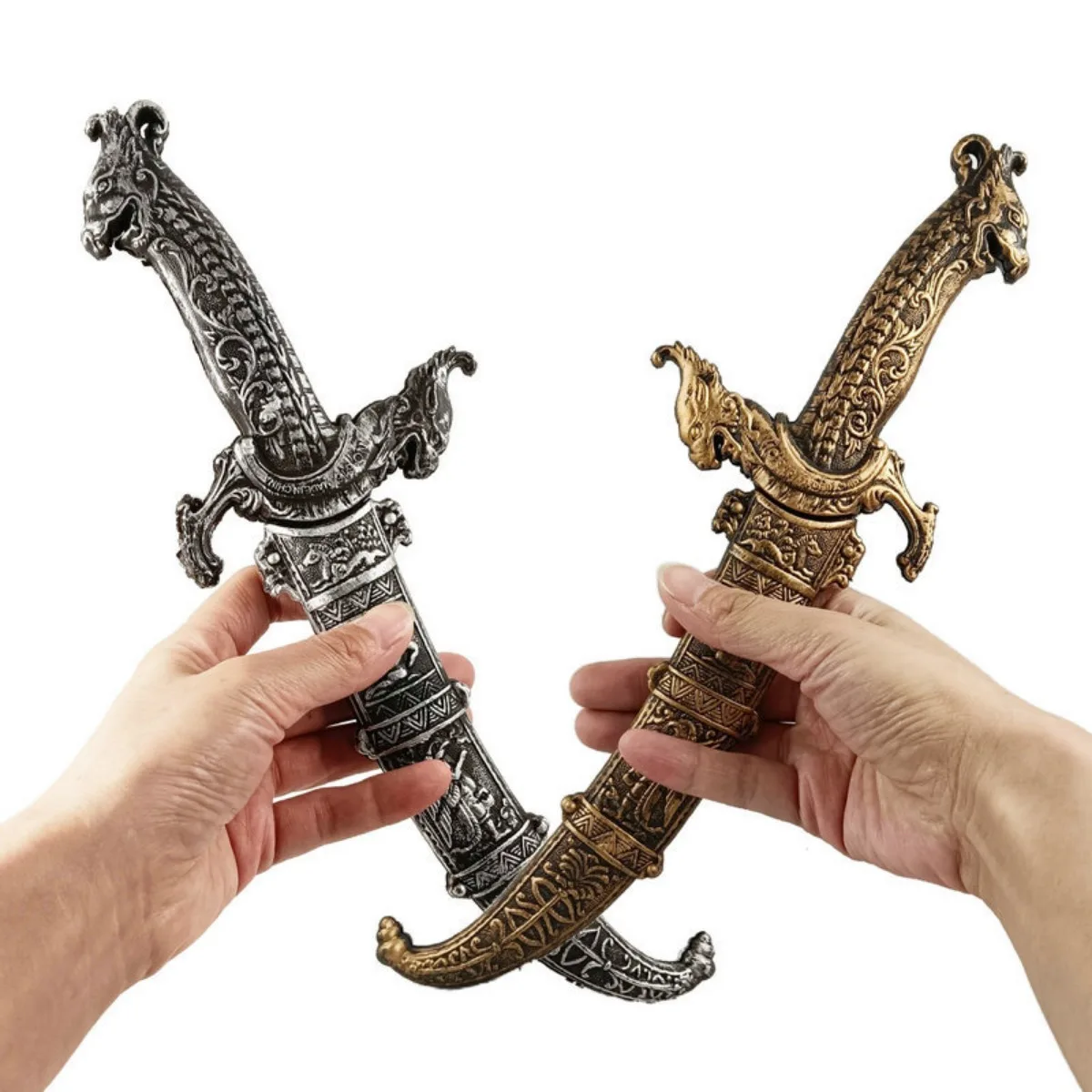 Nuevo Accesorios para armas de Halloween, punzones de plástico, espadas, piratas, esqueleto, cuchillos