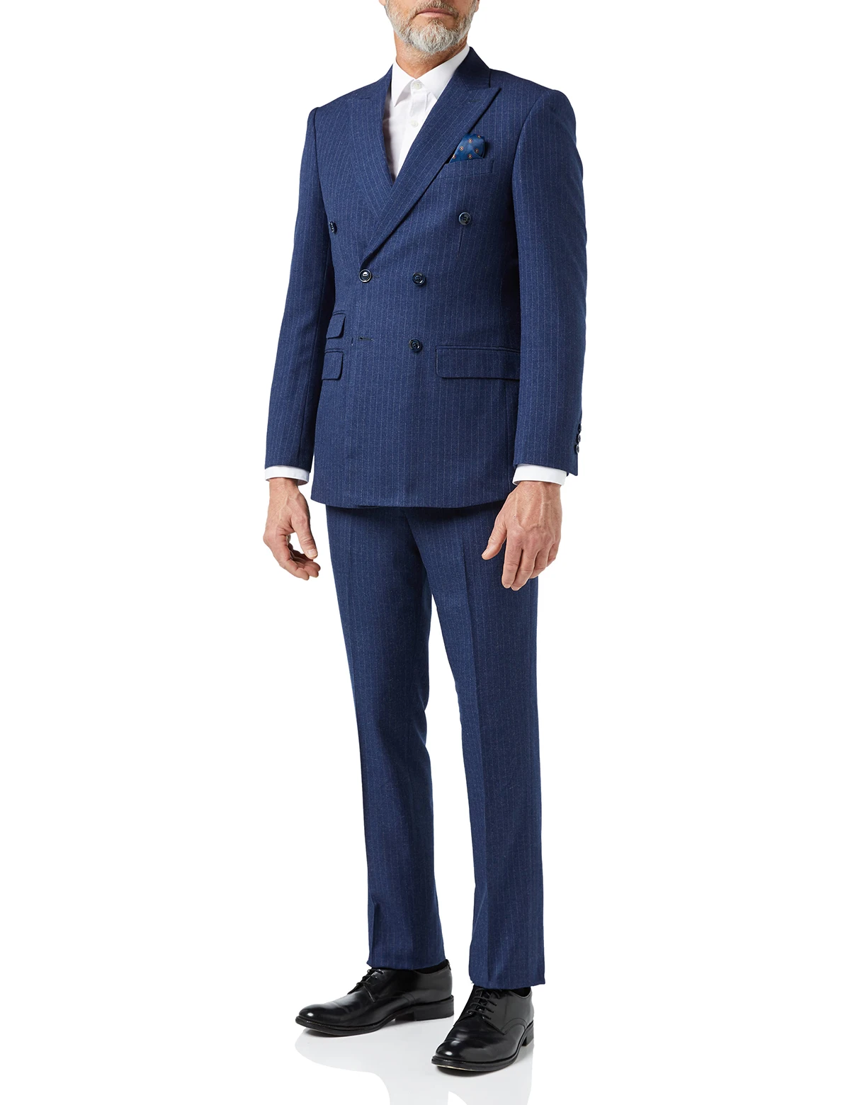 Traje de boda a rayas para hombre, doble botonadura ajustado de esmoquin, Blazer, chaleco, pantalones, hecho a medida, otoño