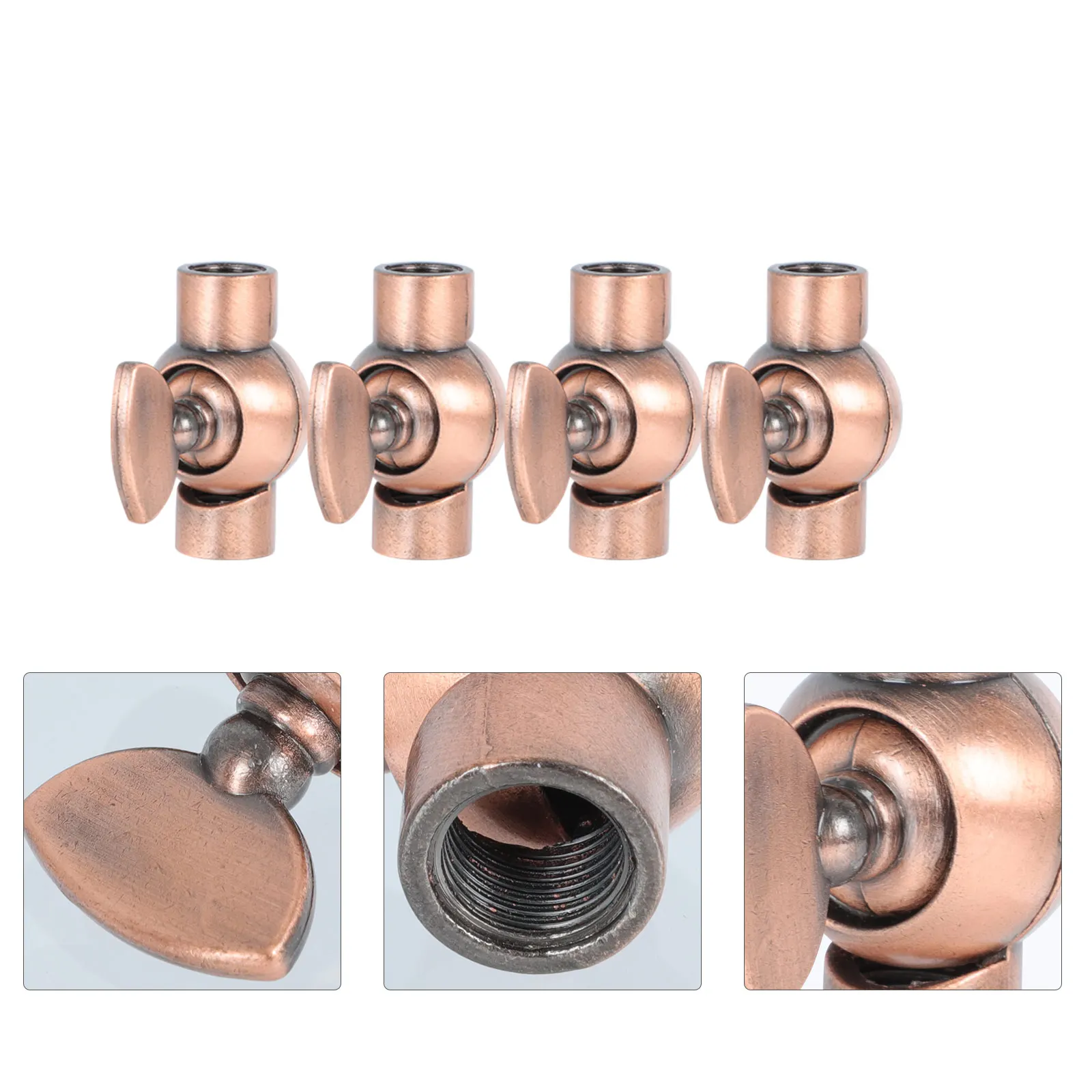 

4PCS Double way Turn Metal Wall Lamp Lighting Accessories Bulb Finials Durable Easy Install DIY Retro Lamp Decor