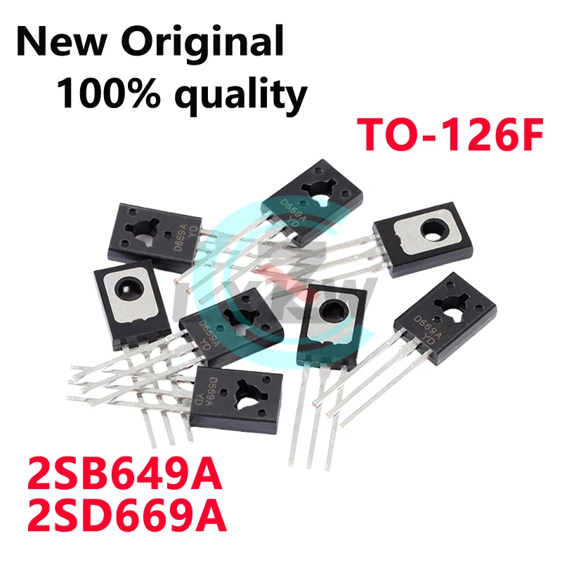 10/Piece New 2SB649A B649A 2SD669A D669A TO-126 The audio power amplifier drives the tube pair In Stock
