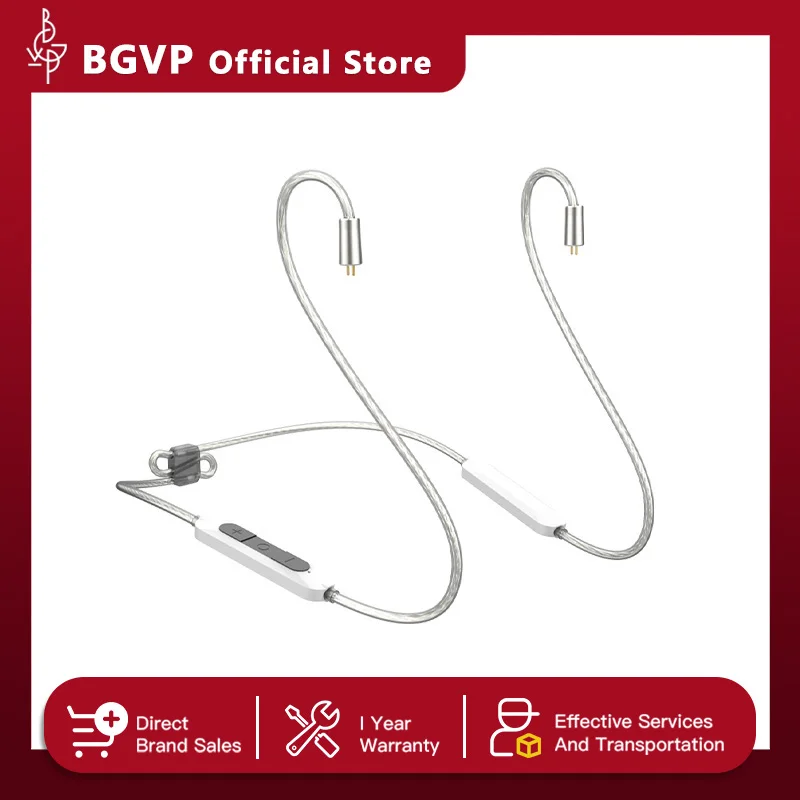 

BGVP M4 Шейный кабель для наушников Bluetooth5.4 MMCX/0,78 с микрофоном, совместимый полноформатный декодирование LDAC/Aptx/Aptx HD/AAC/SBC/