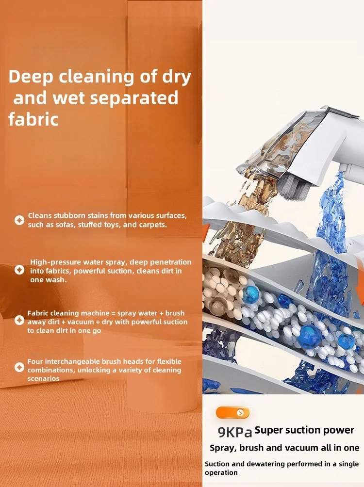 Fabric Sofa Cleaner  Machine Household Small All-in-One Multifunctional Carpet Window Cleaning Machine Vacuum Dust