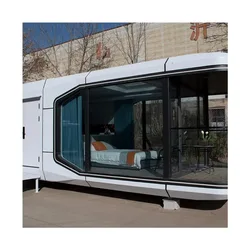 Tiny house on wheels trailer prefab modular homes with aluminium alloy shell space capsule for hotel