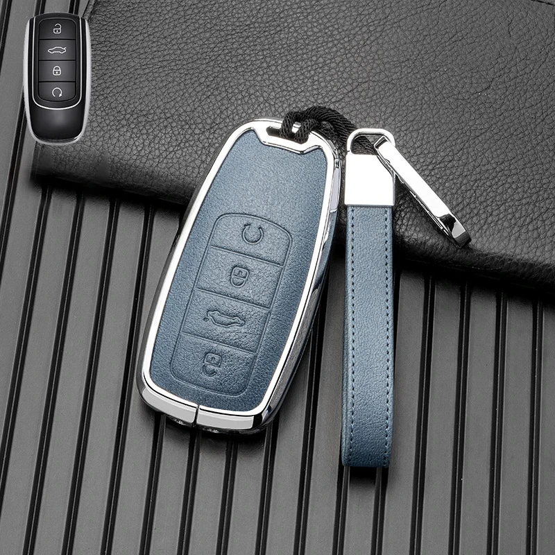 

Zinc Alloy Car Key Case Cover For Chery Tiggo 8 Pro Tiggo 8plus New 5 Plus 7pro Omoda 5 Car Key Protector Shell Fob Accessories