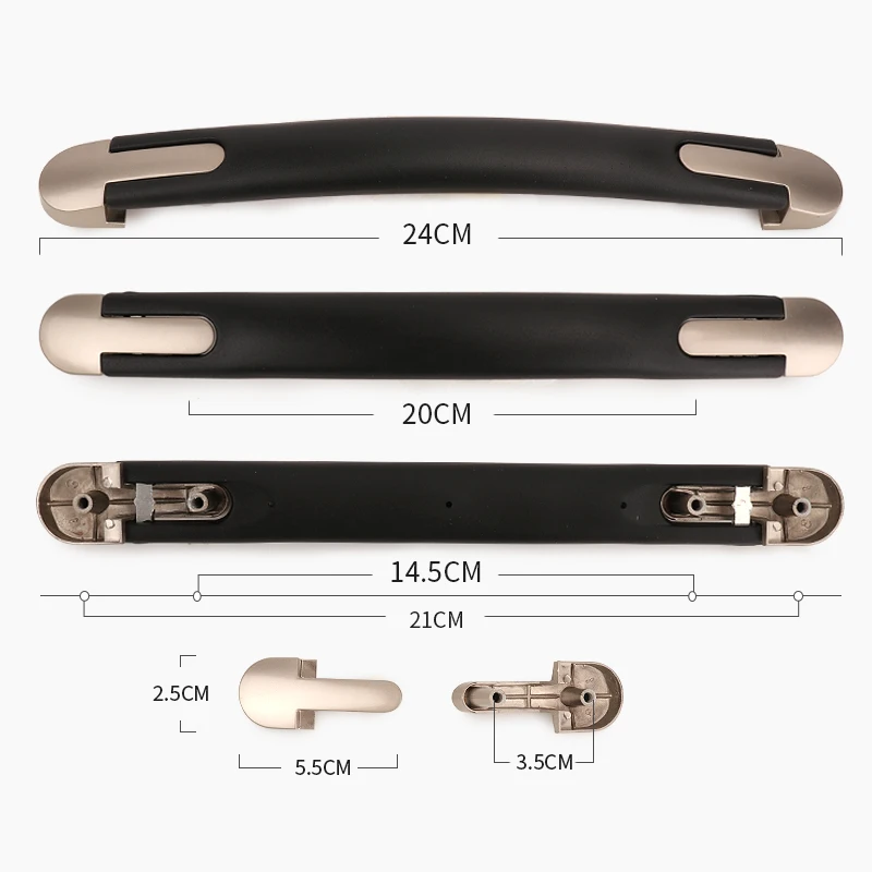 عربة صناديق ملحق عربة مقبض Duitcase سحب مقبض استبدال حقيبة غاندل حقيبة الأمتعة استبدال مقابض معدنية