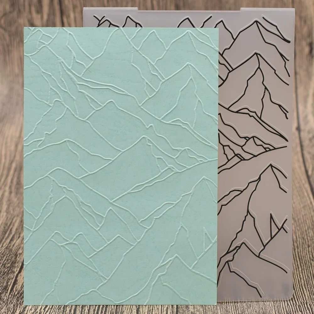 Znaczki z góry górskiej Plastikowe teczki z wytłoczeniami DIY Scrapbooking Tworzenie kartek papierowych Szablon rzemieślniczy