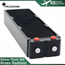 65mm Thick 360mm Brass Radiator FREEZEMOD Computer Water Cooling Triple-layer Heat Sink Row Independent Two-layer TSRP-HP65-360