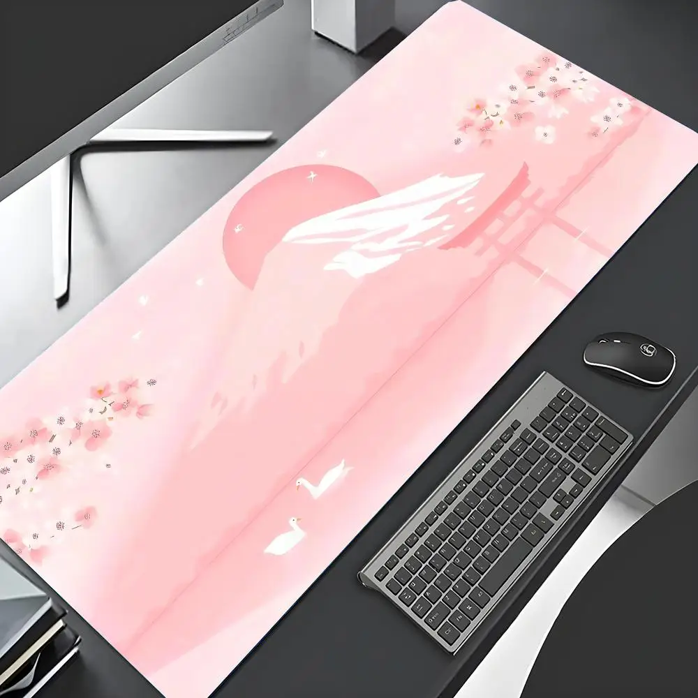 

Mouse Pad Gaming Accessories Cherry Blossoms Mousepad Gamer Cabinet Desk Mat Pc Setup Accessories Keyboard Extended Offices XXL