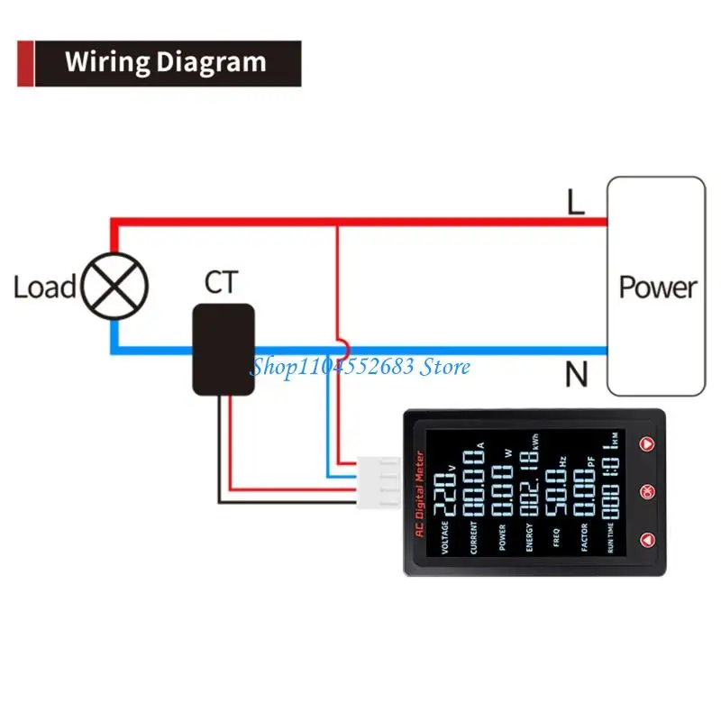 

Y6GD Electrical Parameters Tester With Protections Alarm Systems And Large Backlit Screen For Safe Usage AC Digital Meter