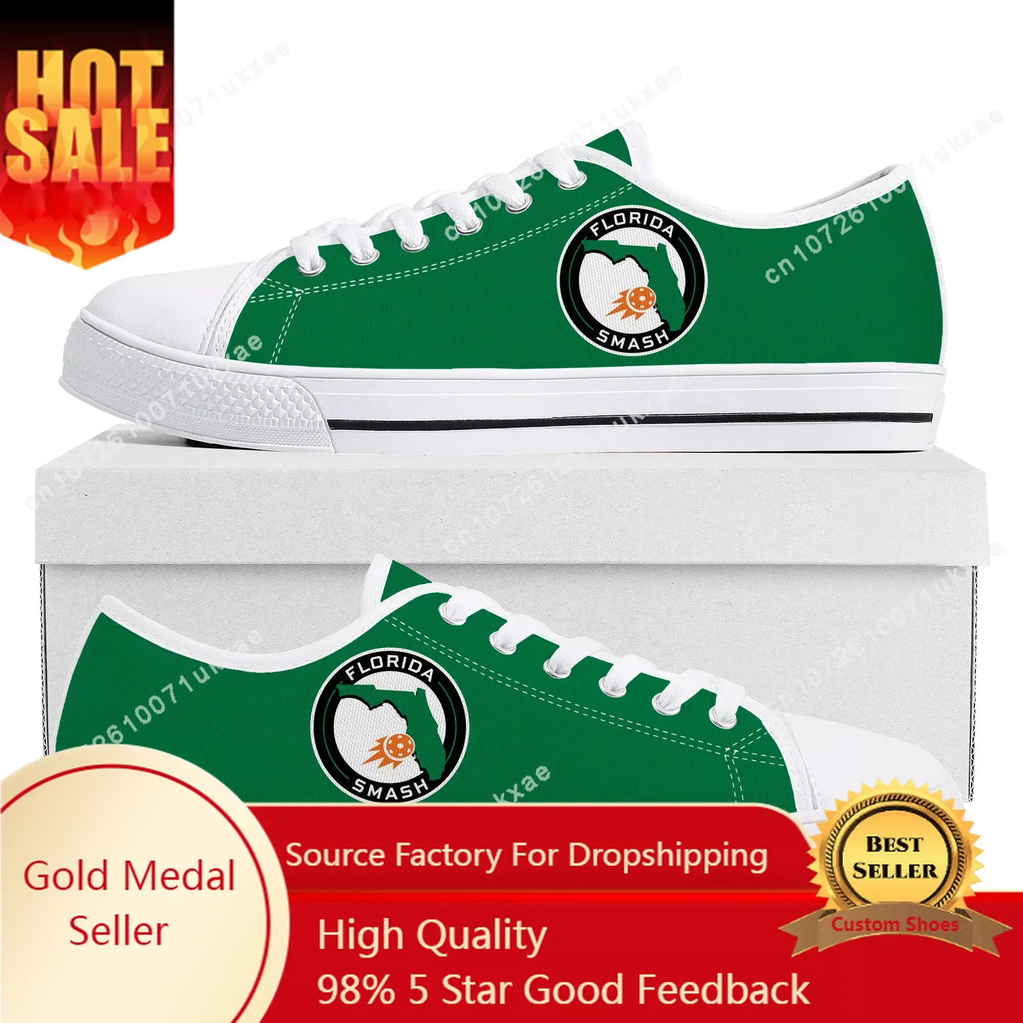 FLORIDA pickleball Low Top Sneakers Mens Womens Teenager Canvas High Quality Sneaker Casual Custom Made Shoes Customize DIY Shoe