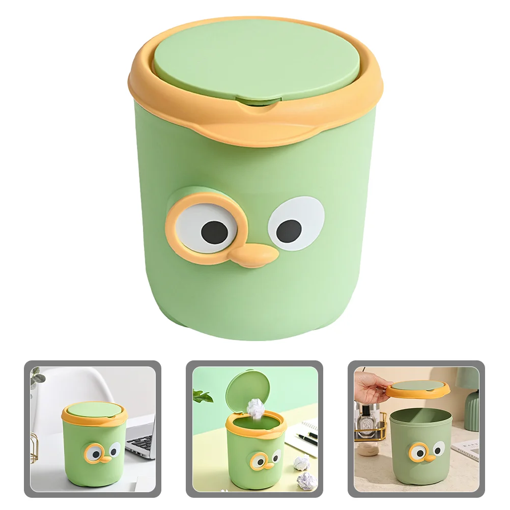 Desktop Trash Can Waste Paper Basket Garbage Container Office Mini Living Room Wastebasket Cute Dustbin