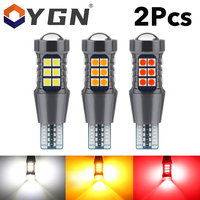 2Pcs T15 LED Bulb W16W LED Lamp Canbus No Error 3030 27SMD 912 921 Lights 12V Car Backup Reverse Light 1500LM 6000K Red Amber