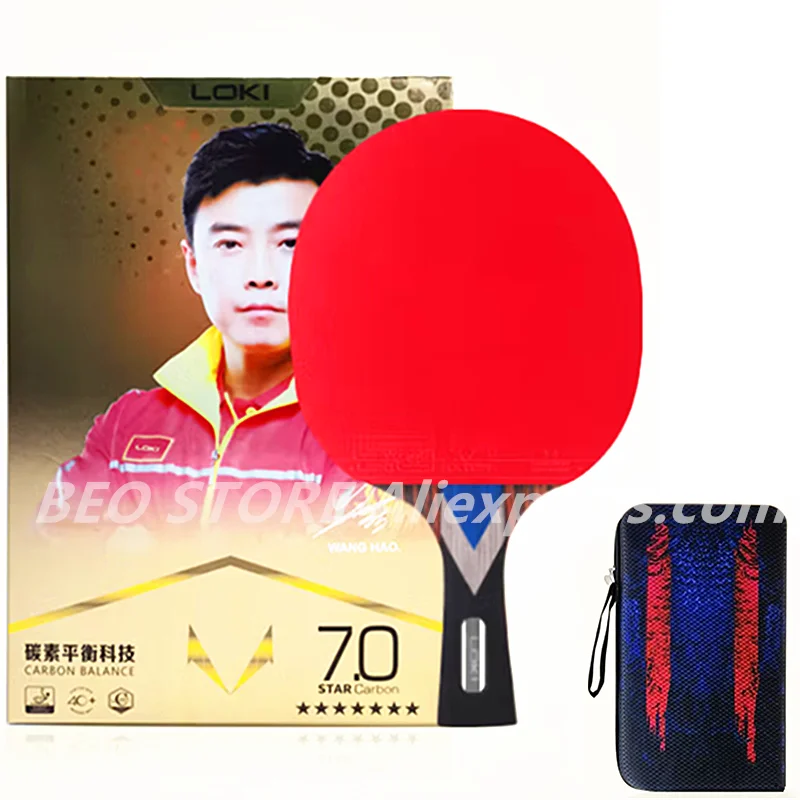 

LOKI 7 Star High Sticky Table Tennis Racket Carbon Fast Attack Loop Original LOKI Ping Pong Bat