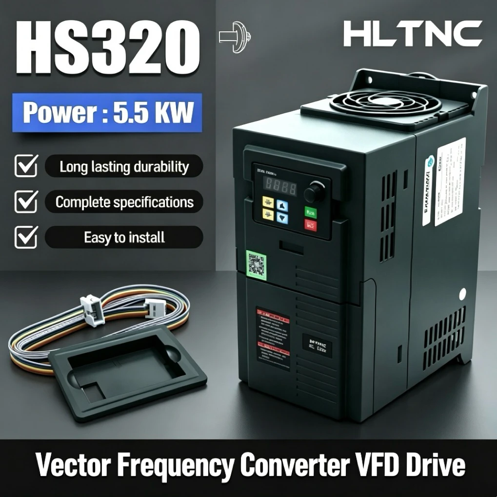 0-3000hz VFD 5.5kw Variable Frequency Drive Inverter 5500W AC 200-240V 340-440V Variator Speed Adjuster Controller Speed Control
