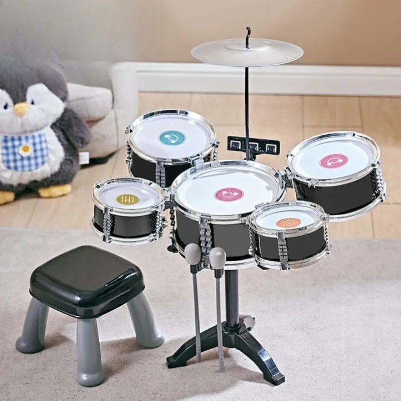 Children's Musical Instrument Drum Set, Home Practice Beginner Baby Jazz Drum Birthday Gift
