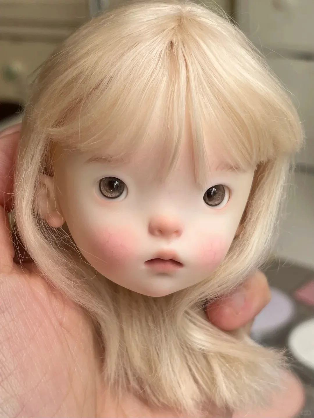 2026년 신제품 1/6 SD BJD 인형 머리 - 란두도우 리틀 P 아름다운 소녀 레진 장난감 고품질 메이크업 머리만 선물