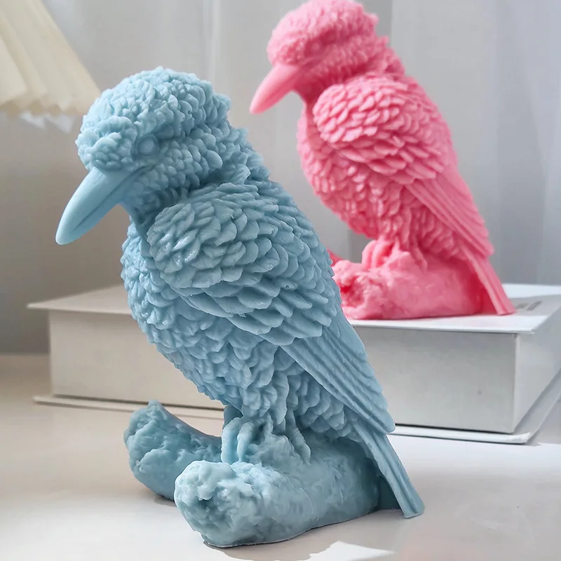 

SZ874 Branch Parrot Aromatherapy Candle Soap Silicone Mold Handmade Bird Desktop Home Decoration Mould