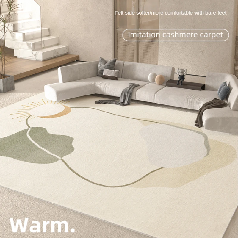 Home Modern Minimalist Dirtresistant Easycare Livingroom Carpet Thickened Soft Largearea Bedroom Carpets Light Luxury Fluffy Rug