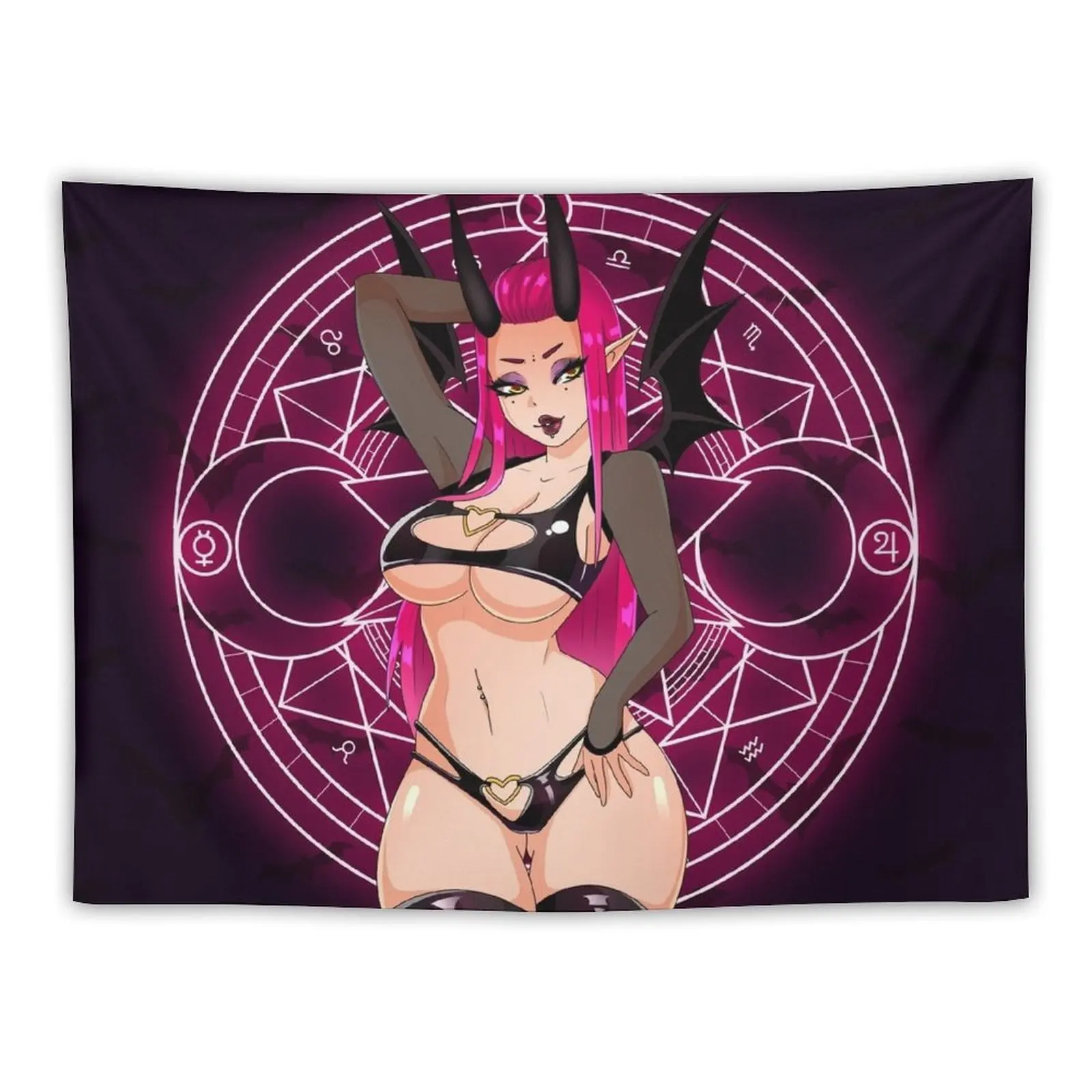 Succubus Tapestry Outdoor Decoration Bedrooms Decor Room Ornaments Tapestry