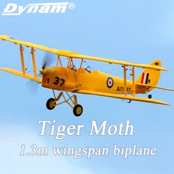 Dynam Tiger Moth 1.3m Wingspan Biplane Electric Remote Control Fixed Wing Like A Real Aircraft Outdoor Rc Remote Control Model