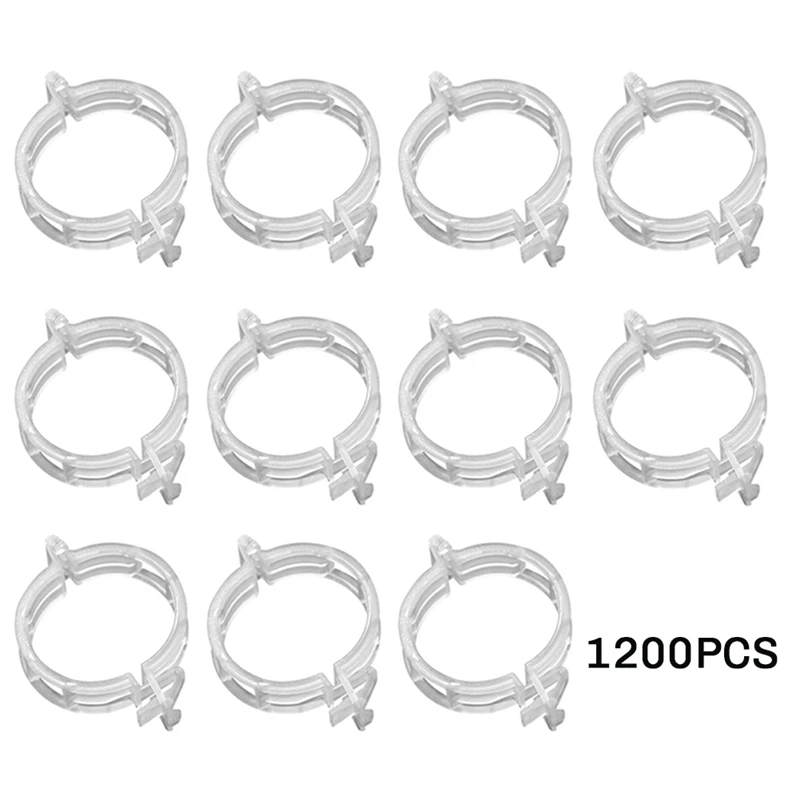 AT43-1200PCS Secured Plastic Plant Clip Plastic Trellis Clips Plant Support Clips Grape Vine Vegetables Plant Fixing Clips