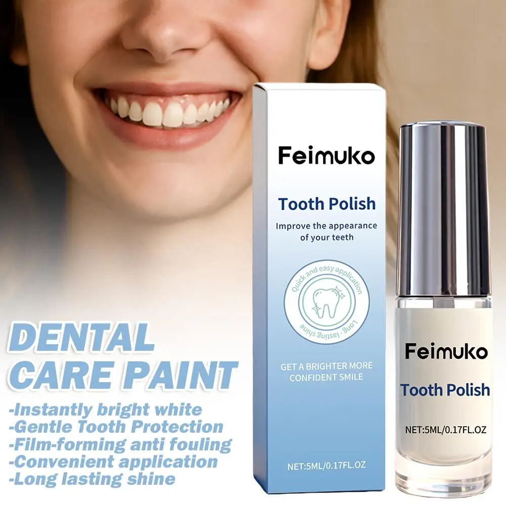 

5 мл Отбеливающая полирующая сыворотка для зубов в ручке, безопасная для эмали, осветляющая, с аппликатором-кистью, для белой улыбки, с пленкообразующей формулой