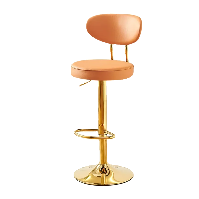 

White Luxury Bar Stool Nordic High Quality Minimalist Back Party Chairs Adjustable Height