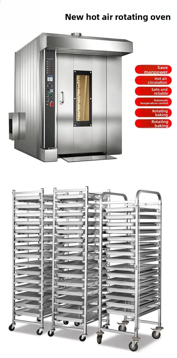 Automatischer großer kommerzieller Drehofen, Ofen, Heißluft-Rotationsofen, Bäckereiausrüstung, Hühnermagen