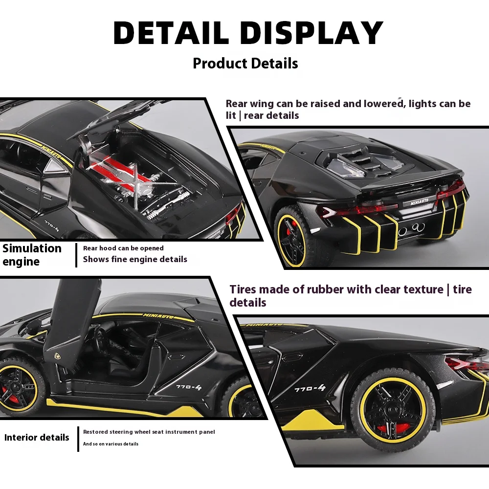 합금 슈퍼카 다이캐스트 모델 자동차 대시보드 레이싱 모델 레이싱 장식 대시보드 인테리어 장식품