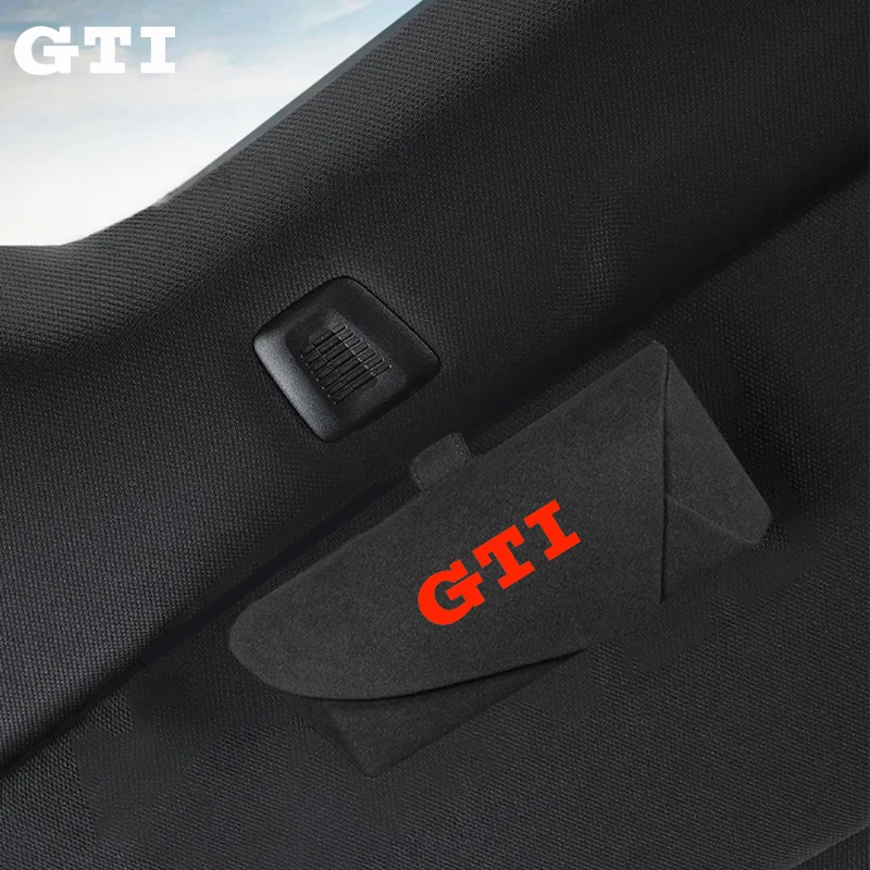 Car Sunglasses Holder Glasses Case Storage Box Suede Leather For Volkswagen GTI VW MK2 MK4 MK5 MK6 MK7 MK8 Golf 3 4 5 6 7 8 Auto