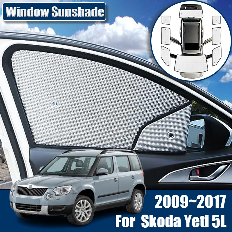 

Car Sunscreen Sunshades For Skoda Yeti 5L 2009~2017 Accessories Windshield Anti-UV Visor Sun Blinds Cover Interior Auto Parts