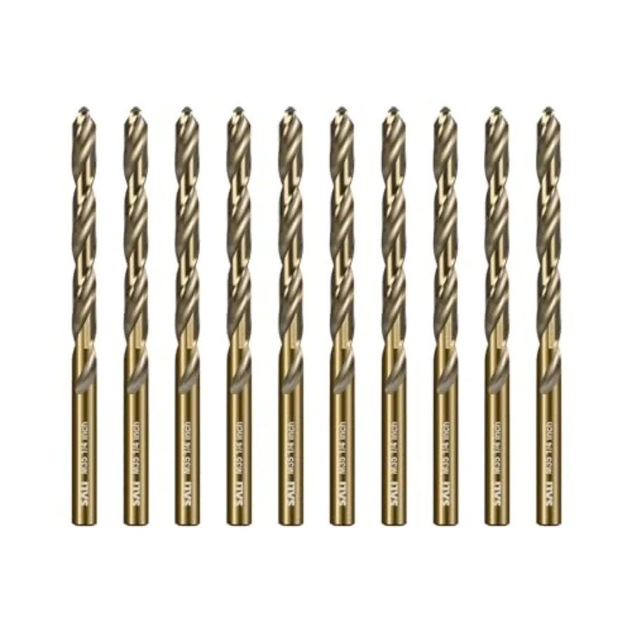 

Cobalt Drill Bit Set, Pcs 1/4" M35 High Speed Steel Jobber Length Drill Bit Kit for Hardened Metal, Staless Steel, Cast Iron, W