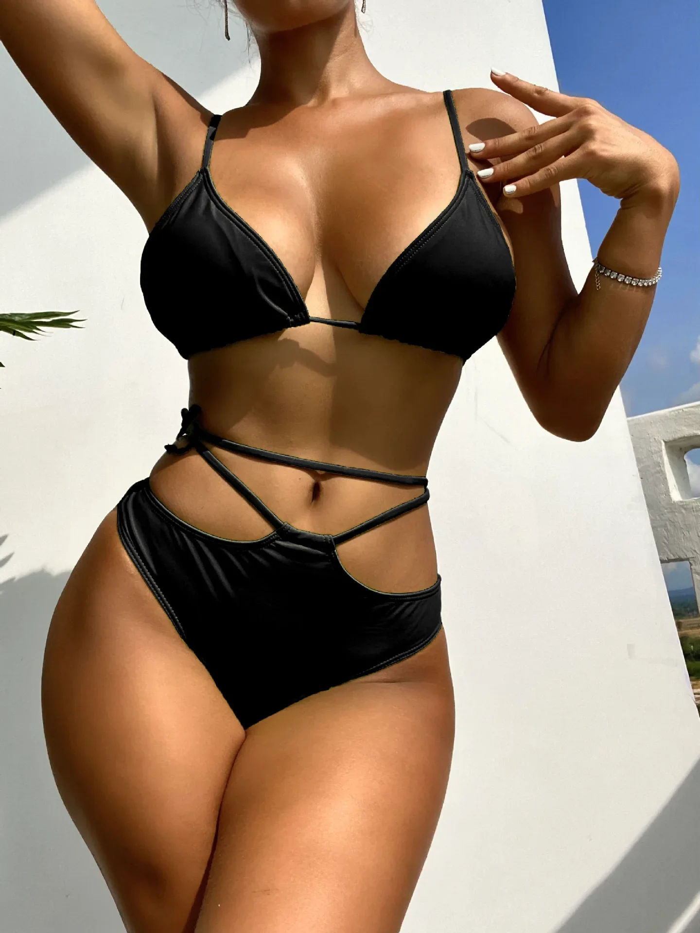 VYLYNK 2026 Women Sexy Trikini Triangle Cup Brazilian Bikini 2 Piece Swimsuit - Stylish Lady Biquini for Beachwear and Swimwear