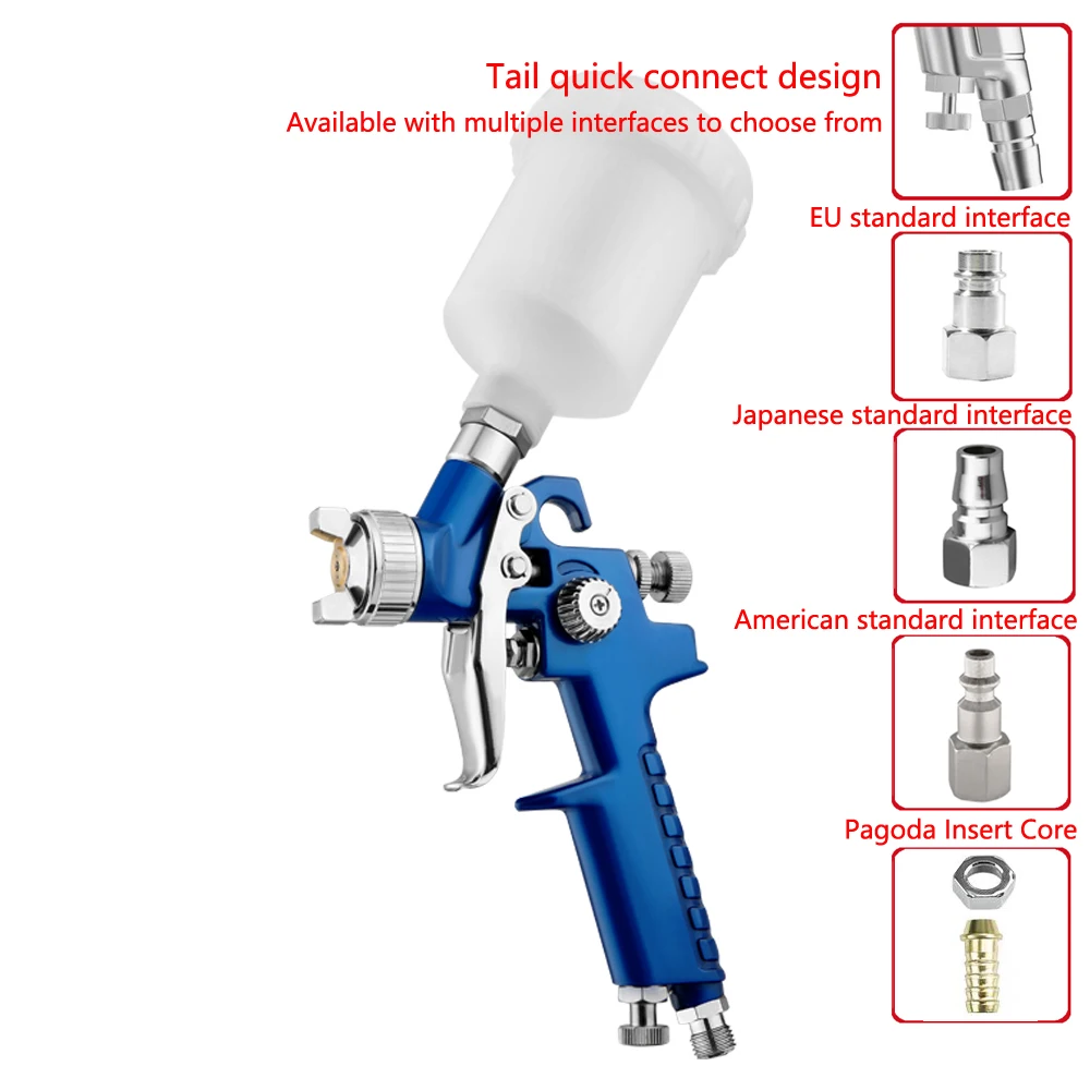 Micropistola pulverizadora de presión neumática, herramienta de pulverización para decoración de pintura de muebles automotrices, Kit de fabricación comercial