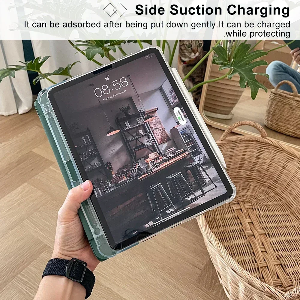 Casing untuk iPad generasi ke-10 2022 Funda iPad Pro 11 13 M4 2024 M2 iPad Air 13 11 Air 5 4 generasi 9 8 7 Pro 12.9 Mini 6 penutup