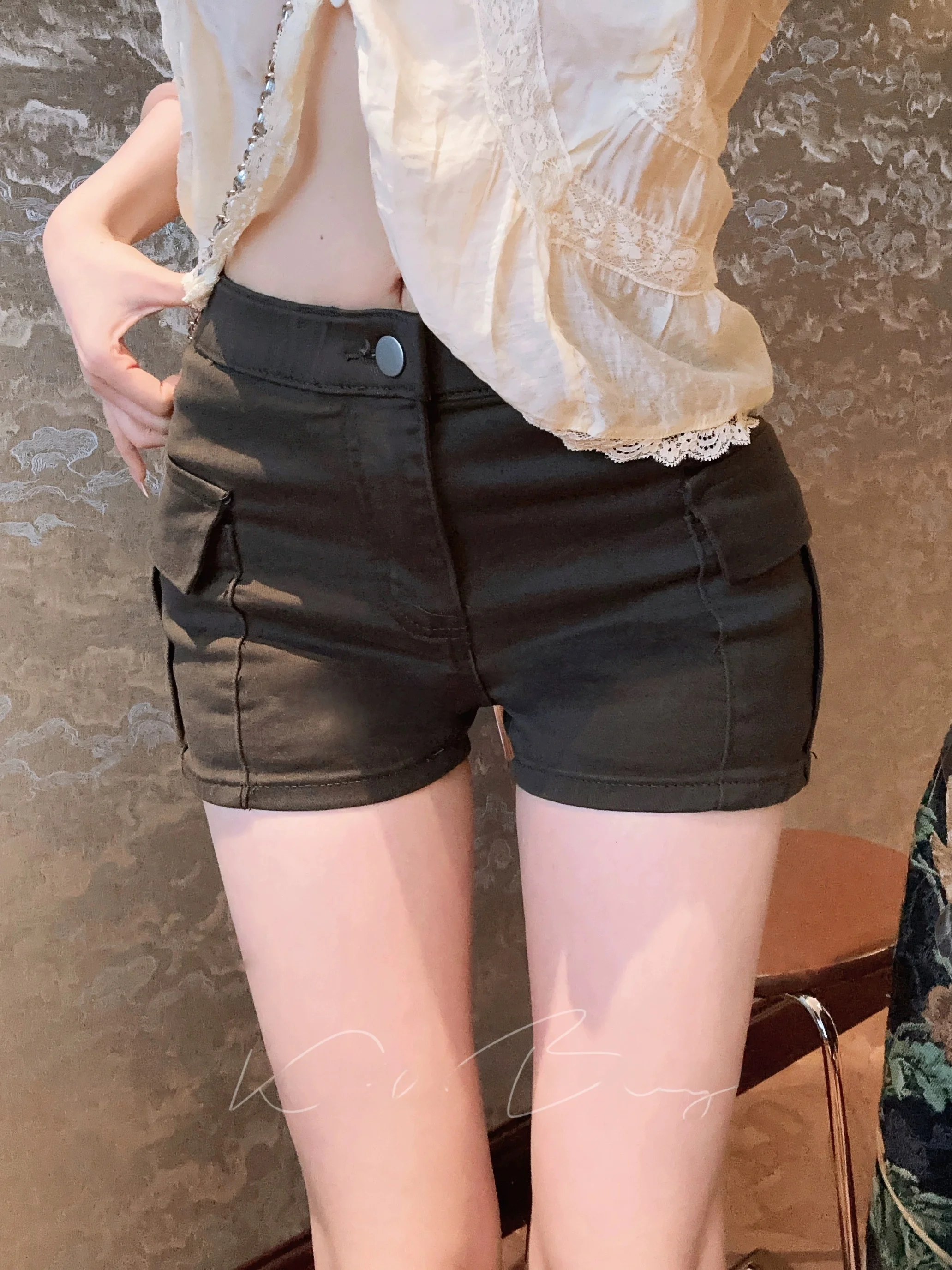 

High Waist Elastic Slimming Denim Shorts Women's High Elasticity Tight Fit Hot Pants Spring Summer Cotton Stretch Denim