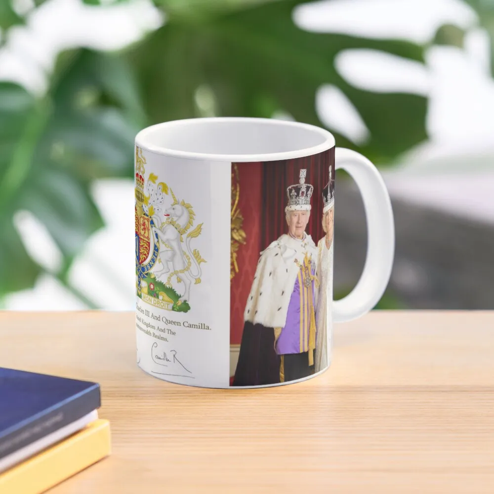 King Charles Iii And Queen Camilla Celeb  Mug Simple Handle Round Printed Image Photo Picture Design Cup Drinkware Gifts Tea