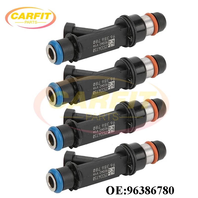 4PCS New OEM 96386780 25315853 25334150 Fuel Injectors For Chevrolet Aveo 1.6L L4 2004-2006 Pontiac Wave 1.6L 05-08 Auto Parts